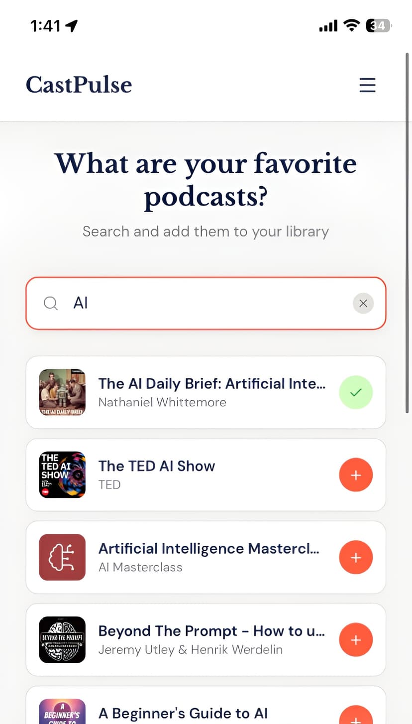 CastPulse — home search